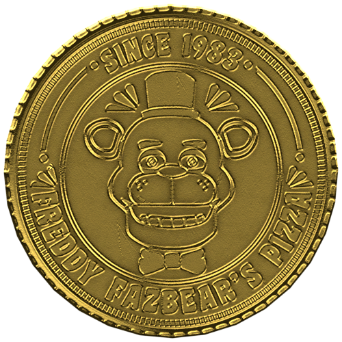 Five Nights At Freddy's Freddy Fazbear's Pizza 1987 Arcade Token Coin  *Official*