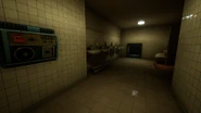 Mockup woman restroom.