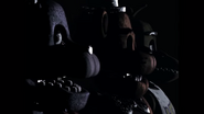 Bonnie with Freddy and Chica in the third game's trailer. Notice how Bonnie is staring at the camera.