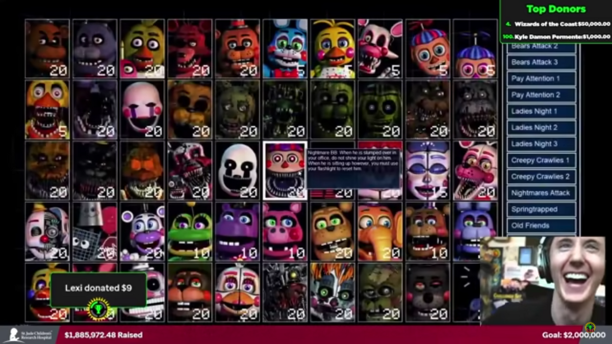 Five Nights At Freddy's 3 Ultimate Custom Night Five Nights At