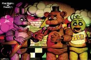 Freddy Fazbear in a poster.