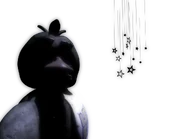 Texture of Chica looking at the player in the cutscene.