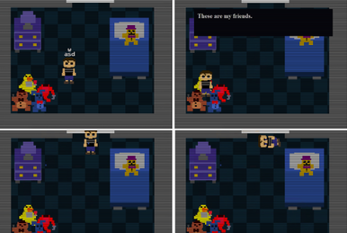 A sighting of the Purple Guy in a mini game from Five Nights at Freddy's 4.  #FNAF4