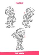 Youtooz' three prototype poses for the Mimic's figure.