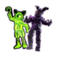 Stickers del evento "Wasteland" en la FNaF AR Merch Store.