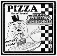 Fredbear's Family Diner pizza box.