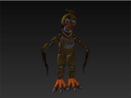 Withered Chica in the office, animated.