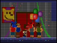 The older brother and his friends bullying the child.