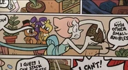 The plushie of Freddy, Bonnie, and Chica from the Steven Universe comic in issue #05.