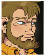 A mugshot of Henry from the Five Nights at Freddy's Official Character Encyclopedia.