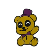 MatPat x FNaF Fredbear plush pin.