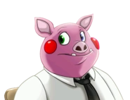 Pigpatch en "Toy Chica: The High School Years", una de las cinemáticas de la Ultimate Custom Night.