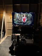 Bailey Winston shooting a scene in Parts and Service.