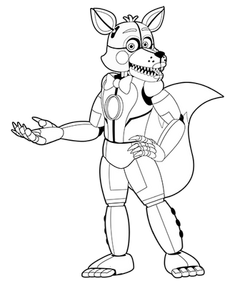 Withered Freddy FNAF Coloring Page - Free Printable Coloring Pages