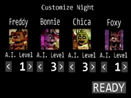 Custom Night Menu on mobile.