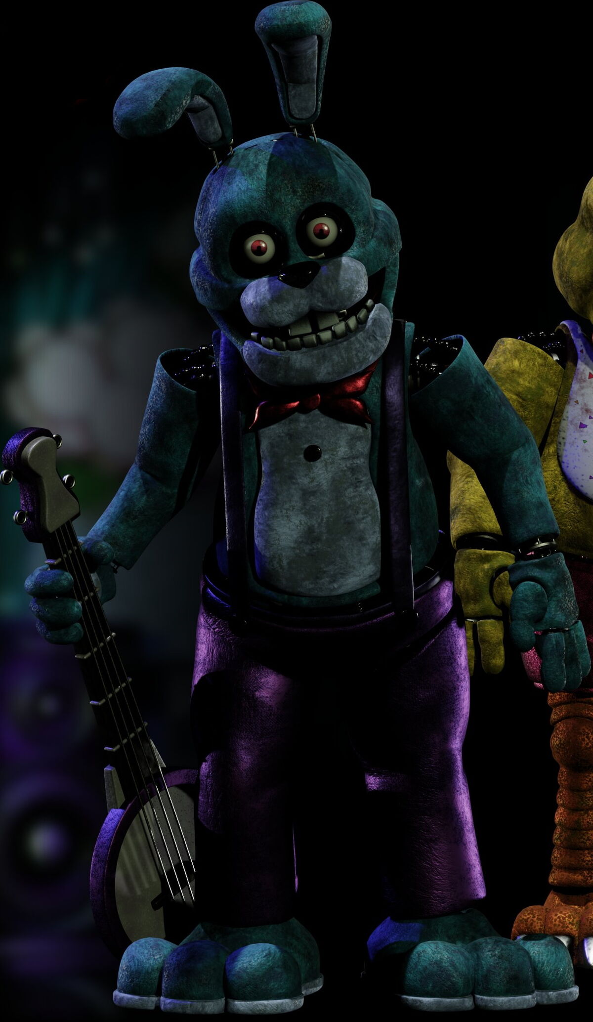 Don't yall think the FNAF Plus animatronics look too overtly scary to be  used in an actual restaurant? Bonnie's eyes would scare all the kids away.  They're missing the inviting/welcoming allure that
