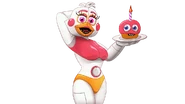 Funtime Chica when she appears randomly (Pose 4).