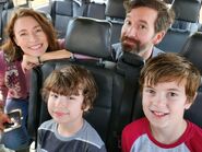 Wyatt with the other Schmidt family actors.