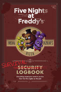 Bonnie, along with Freddy and Chica, on the cover of "Five Nights at Freddy's: Survival Logbook ."