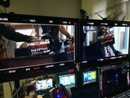 Behind-the-scenes image of Doug on the first day of filming.