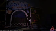 A closed down and abandoned Lucky Stars Gift Shop along with a Glamrock Endo.