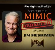 Secret of the Mimic cast announcement graphic.