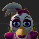 An unused closeup image of Glamrock Chica from the game's files.