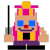 Dee Dee's overworld sprite from the game's first release.