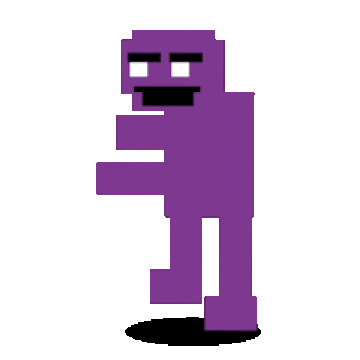 8 Bit Five Nights Sprites: Purple Guy and Golden Fredbear 