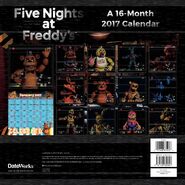 Freddy Fazbear in the 2017 Calendar.