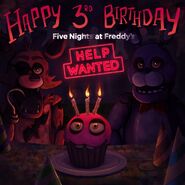 Foxy in Help Wanted's 3rd anniversary artwork.