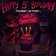 Foxy in Help Wanted's 3rd anniversary artwork.