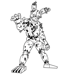 Coloring Golden Nights Freddy Freddys At Five Sketch Coloring Page