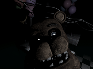 Withered Freddy in Party Room 3, lights off.