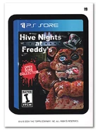 The "Hive Nights at Freddy's" card by Wacky Packages.
