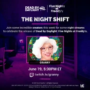 Dead by Daylight Night Shift creator 3: Granny