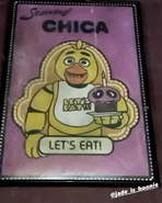 A close up of the Chica poster.