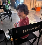 Lucas Grant in the "Bad Cupcake" chair.