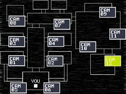 Five Nights At Freddy's 1 Cameras Maps by slendytubbies2d on