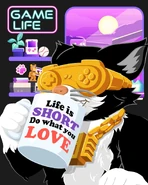 MegaCat Artwork Freddy.jpg (175 KB) Mega Cat's International Coffee Day artwork, featuring Freddy on the shelf behind Mega.