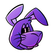 A sticker of Toon Bonnie's head