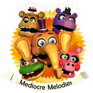 Pigpatch y sus compañeros en el logro "Mediocre Melodies".