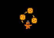 Freddy's Atari-styled sprite in the third teaser for Freddy Fazbear's Pizzeria Simulator, juggling three pizzas.