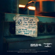 A teaser of a note stating for employees not to keep the stove on.