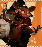 A graphic of Foxy in the cookbook.