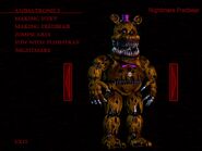 Nightmare Fredbear in the extra menu.