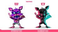 An idea for an Ultraviolet and Illuminant Foxy Youtooz.