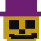 The Fredbear plush's head as seen on top of the flowers in some instances.