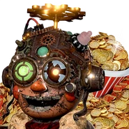 Minipaquete de FazTokens con el traje de felpa de Jetpack Balloon Boy incluido en la Tienda.