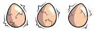 Eggs hatching stickers.